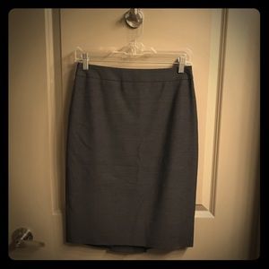 Ann Taylor Grey Suiting Pencil Skirt